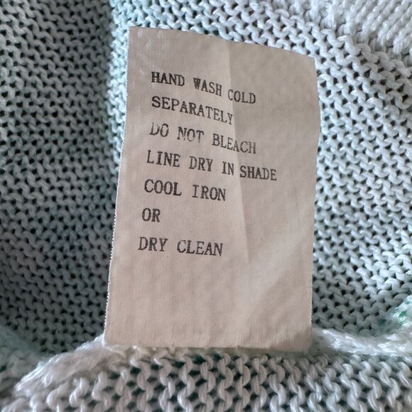 LUISA RICCI Green Leaf Tropical Short Sleeve Summer Knit Lightweight Sweater M - Picture 5 of 5